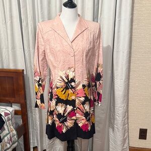 Kay Unger Pink and Cream Textured Blazer